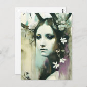 Carte Postale Jolie déesse païenne (Devant / Derrière)