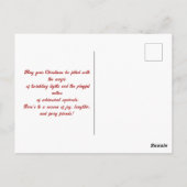 Carte Postale Jolie écureuils de Noël Charme (Dos)