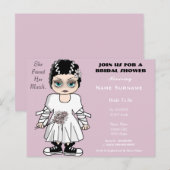 Carte Postale Jolie et drôle invitation à la douche nuptiale (Devant / Derrière)