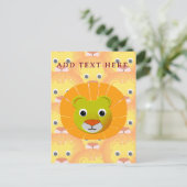 Carte Postale Jolie face de lion sur tout le Motif d'impression  (Debout devant)