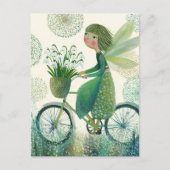 Carte Postale Jolie fée à vélo (Devant)