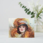 Carte Postale Jolie femme Flapper Mode 1920 (Debout devant)