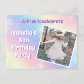 Carte Postale Jolie fête d'anniversaire arc-en-ciel pastel pour  (Devant)