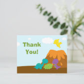 Carte Postale Jolie fête d'anniversaire de dinosaures colorés me (Debout devant)