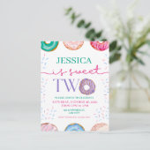 Carte Postale Jolie fête de donut Joyeux deuxième 2ème anniversa (Debout devant)