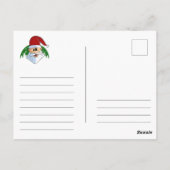 Carte Postale Jolie fête de Noël Père Noël Festive Élégant flora (Dos)