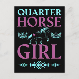 Carte Postale Jolie Fille au Quarter Horse