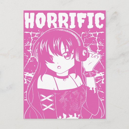 Carte Postale Jolie fille d'anime (Devant)