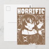 Carte Postale Jolie fille d'anime (Devant / Derrière)