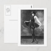 Carte Postale Jolie fille dansante, années 1910 (Devant / Derrière)