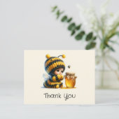 Carte Postale Jolie Fille en Costume d'Abeille avec Merci de Mie (Debout devant)