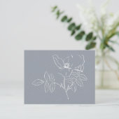 Carte Postale Jolie fleur blanche doodle (Debout devant)
