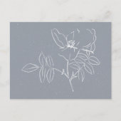 Carte Postale Jolie fleur blanche doodle (Devant)