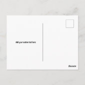 Carte Postale Jolie Fleur Moderne Bleue et Rose Merci (Dos)