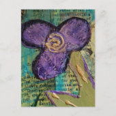 Carte Postale Jolie fleur multmédia violette (Devant)