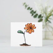 Carte Postale Jolie Fleur Orange (Debout devant)