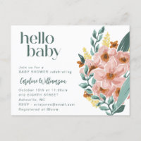 Jolie Fleur Rose Sauge Menthe Bonjour Baby Shower