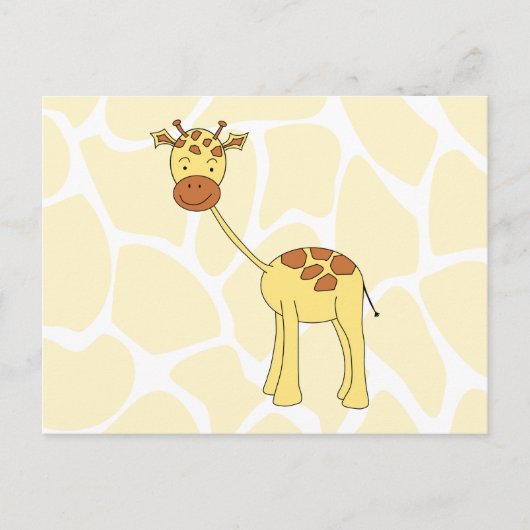 Carte Postale Jolie Giraffe. Dessin. (Devant)
