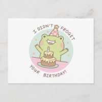 Jolie Grenouille N'a Pas Oublié Votre Anniversaire