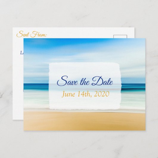 Carte Postale Jolie jaune jonquille Fleurs Enregistrer la date (Devant / Derrière)