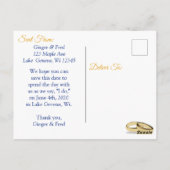 Carte Postale Jolie jaune jonquille Fleurs Enregistrer la date (Dos)