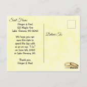 Carte Postale Jolie jaune jonquille Fleurs Enregistrer la date (Dos)