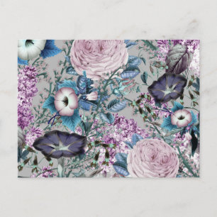 Carte Postale Jolie Lavande Botanique Motif Floral
