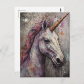 Carte Postale Jolie licorne (Devant / Derrière)