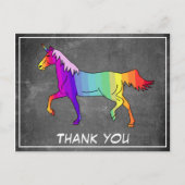 Carte Postale Jolie licorne tableau noir Merci (Devant)