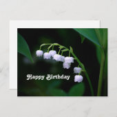 Carte Postale Jolie Lily de la Vallée Fleurie Anniversaire (Devant / Derrière)