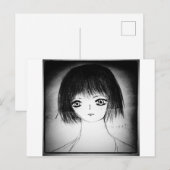 Carte Postale jolie manga anime fille (Devant / Derrière)