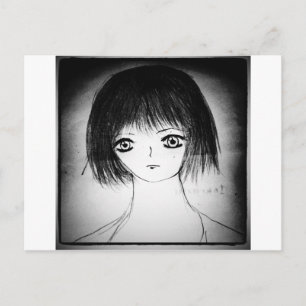 Carte Postale jolie manga anime fille