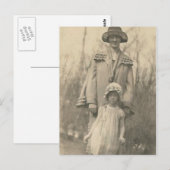 Carte Postale Jolie mère et fille (Devant / Derrière)