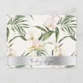 Carte Postale Jolie Orchidées à la crème blanche Penser à vous (Devant)