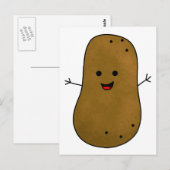 Carte Postale Jolie Patate Heureuse (Devant / Derrière)
