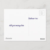 Carte Postale Jolie patte dorée de vœux (Dos)