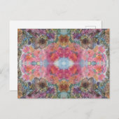 Carte Postale Jolie peinture à l'aquarelle du jardin de fleurs c (Devant / Derrière)