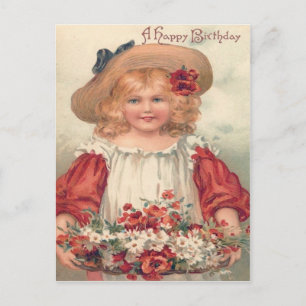 Carte Postale Jolie petite fille Daisy Pansy