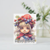 Carte Postale Jolie Petite Fille de Ferme de Campagne (Debout devant)