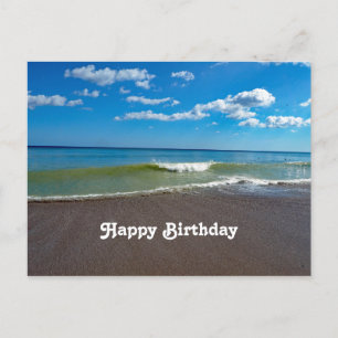 Carte Postale Jolie photo de l'océan de plage d'anniversaire