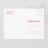 Carte Postale Jolie photo de script rouge Joyeux Noël (Dos)