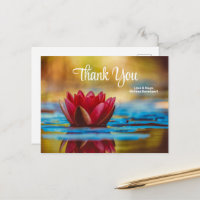 Jolie photo d'une fleur de Lotus dans un Merci d'é