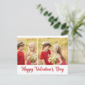 Carte Postale Jolie photo Valentines Jour Brush Script (Debout devant)