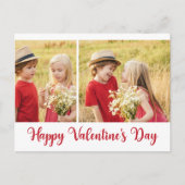 Carte Postale Jolie photo Valentines Jour Brush Script (Devant)