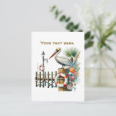 Carte Postale Jolie plage ajouter un oiseau de texte (Debout devant)