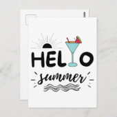 Carte Postale Jolie plage d'été (Devant / Derrière)