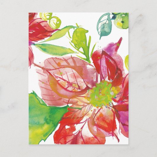 Carte Postale Jolie Poinsettia | Bright Neon (Devant)