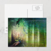 Carte Postale Jolie Portes vertes de Paradise Peacock Forest (Devant / Derrière)