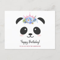 Jolie princesse panda Joyeux Anniversaire personna