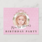 Carte Postale Jolie Rose Princesse Tiara Anniversaire Whimsday F (Devant)
